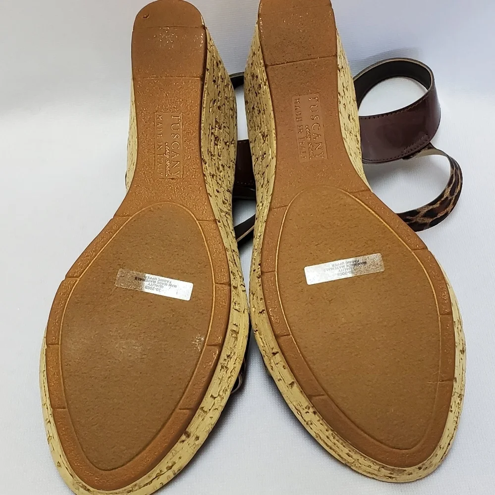 Tuscany Easy Street Leopard Print Sandals